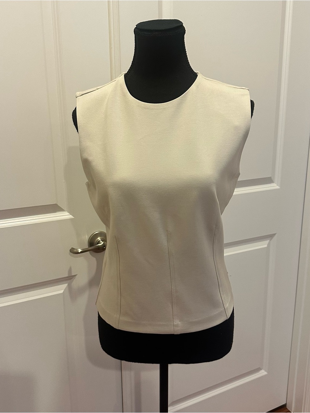 Express Cream Sleeveless Crewneck Tank